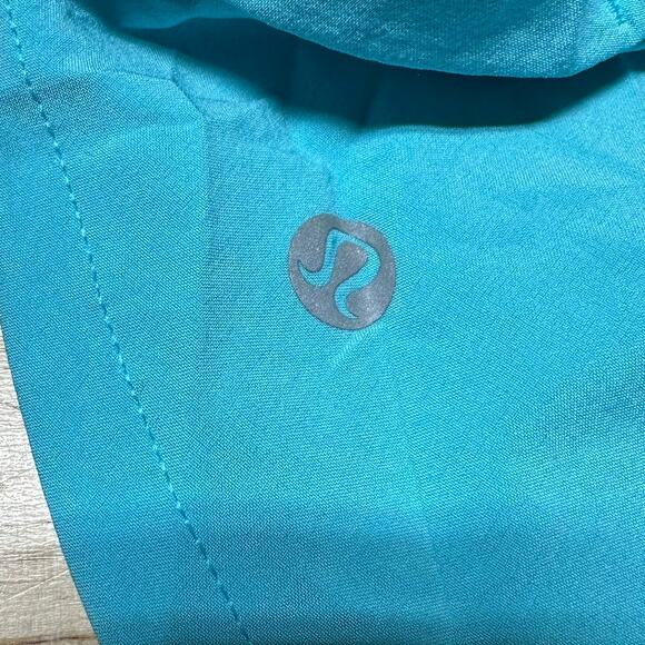 Lululemon Speed Up Mid-Rise Lined Short 4" Electric Turquoise w/ LOGO Size 8 EUC - Picture 4 of 8